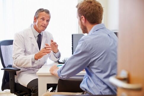 consulta com um médico para prostatite